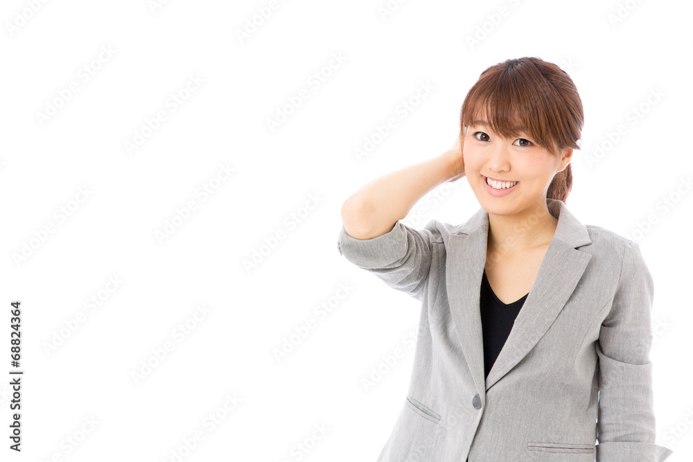 asian businesswoman on white background asian businesswoman on white background