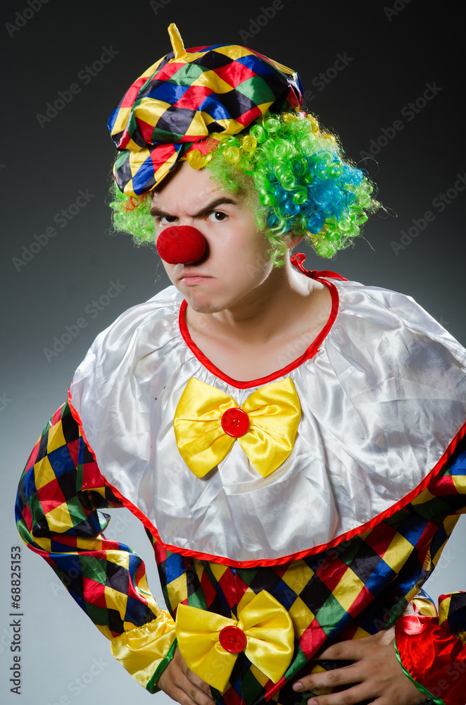 Funny clown in humor concept Funny clown in humor concept