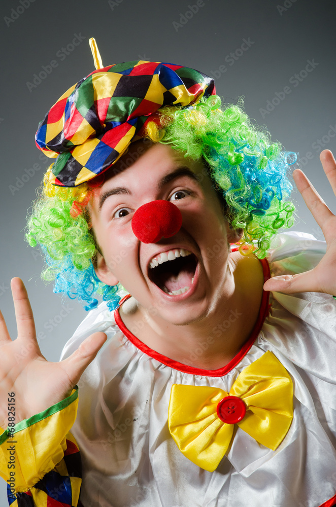 Funny clown in humor concept Funny clown in humor concept