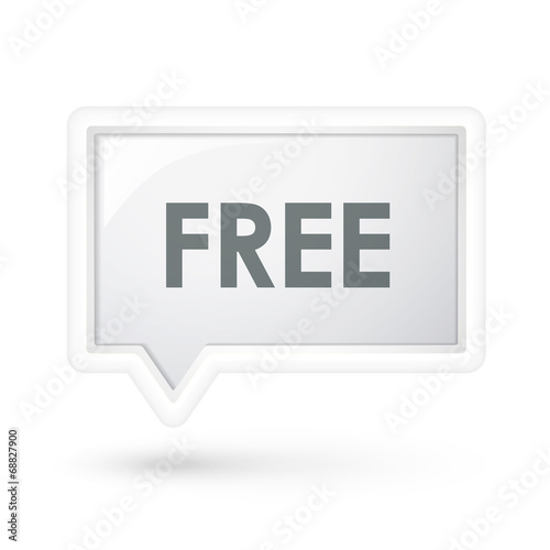 free word on a speech bubble
