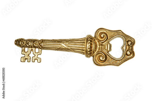 Golden key isolated on white © mik_cz