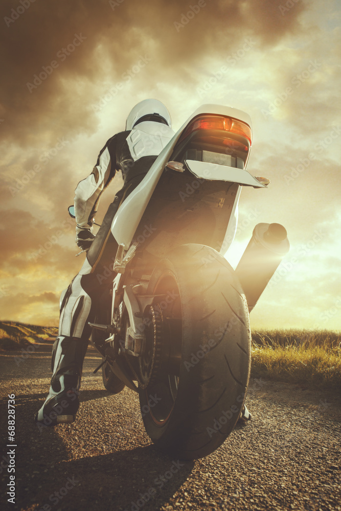 Naklejka premium Biker