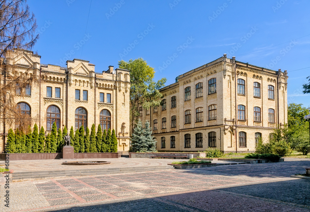 A view of a building of the Polytechnic Institute of Kiev in Ukraine