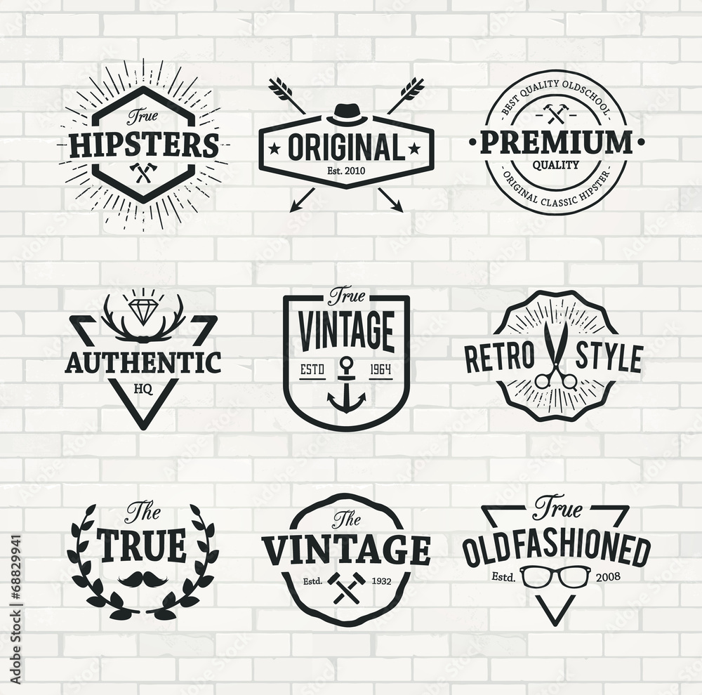 Fototapeta premium Hipster Emblems
