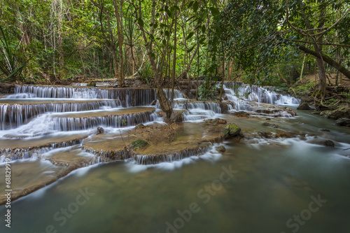 Huay Mae Kamin Waterfall in Kanchanaburi province  Thailand