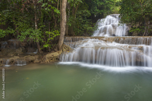 Fototapeta Naklejka Na Ścianę i Meble -  Huay Mae Kamin Waterfall in Kanchanaburi province, Thailand