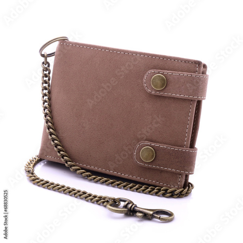 Mens leather wallet isolate...