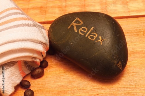 Lava stone and coffee