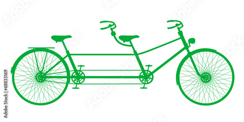 Retro tandem bicycle