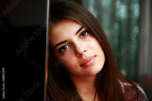 Foto Closeup portrait of attractive woman