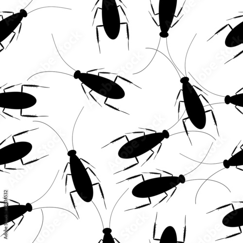 Cockroaches seamless pattern