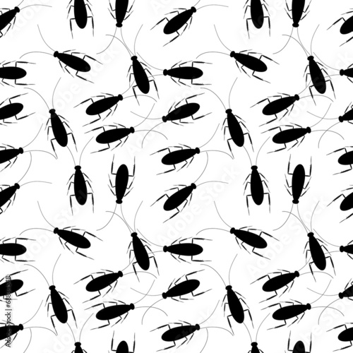 Cockroaches seamless pattern