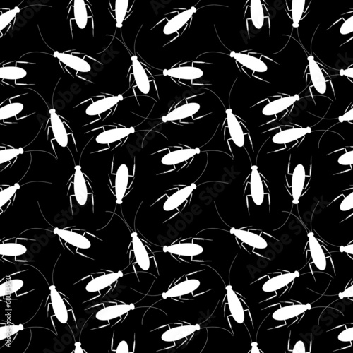 Cockroaches seamless pattern