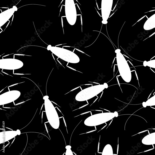 Cockroaches seamless pattern