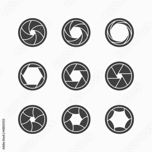 Camera shutter icons