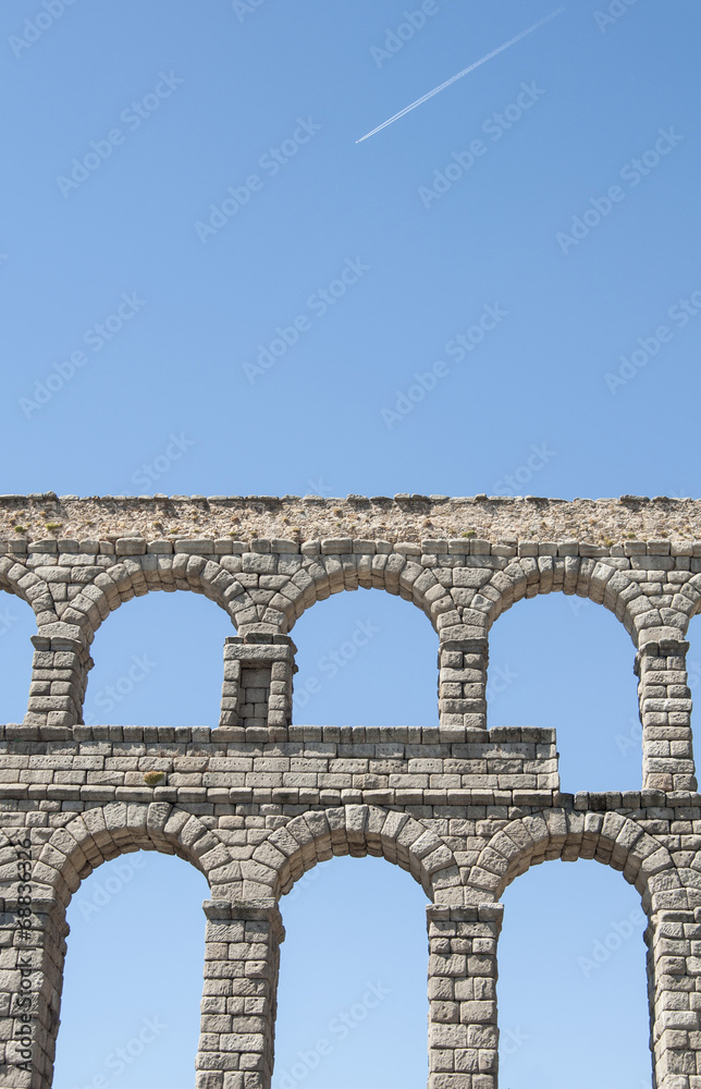 The Aqueduct of Segovia in Spain