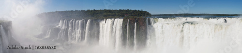 Panoramic show of Iguazu Falls  from the argentinan side