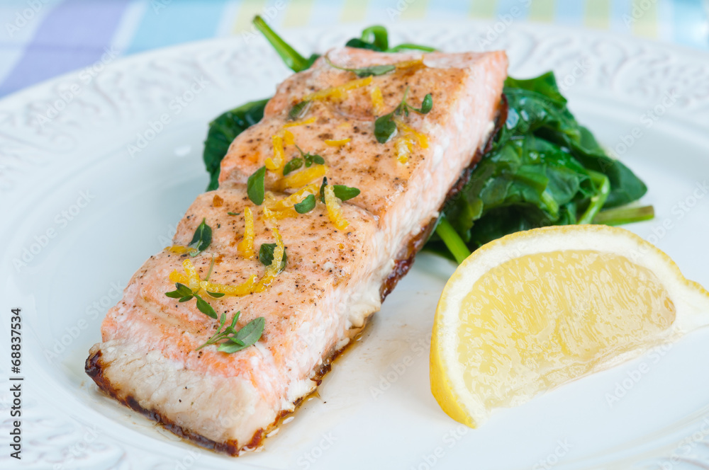 Salmon with Spinach Salmon with Spinach