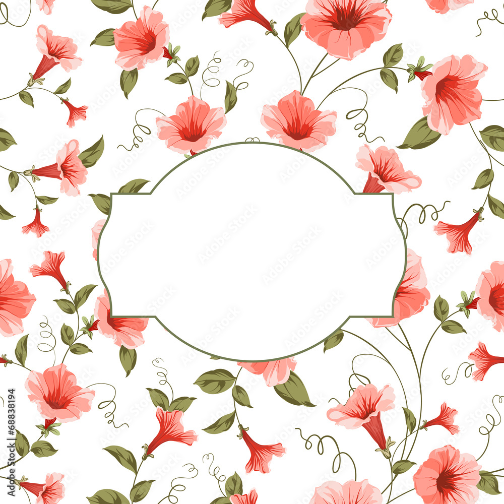 Luxurious color bindweed pattern. Luxurious color bindweed pattern.