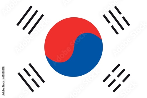 Illustration of the flag of South Korea