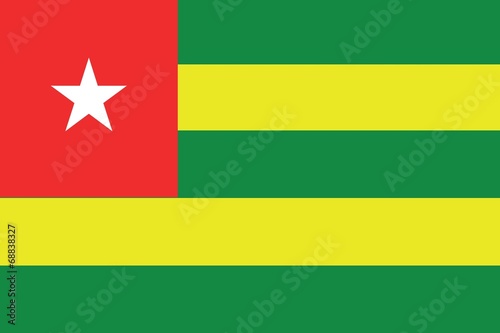 Illustration of the flag of Togo
