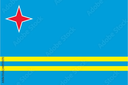 Illustration of the flag of Aruba