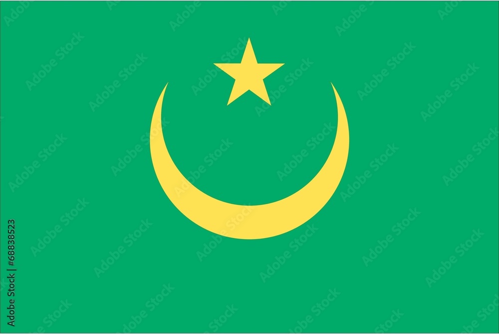 Illustration of the flag of Mauritania Illustration of the flag of Mauritania