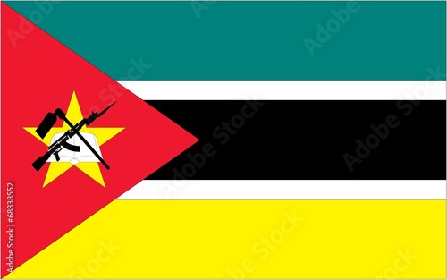 Illustration of the flag of Mozambique