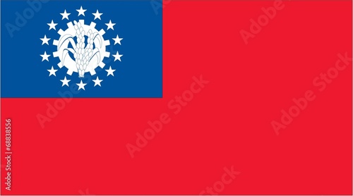 Illustration of the flag of Myanmar