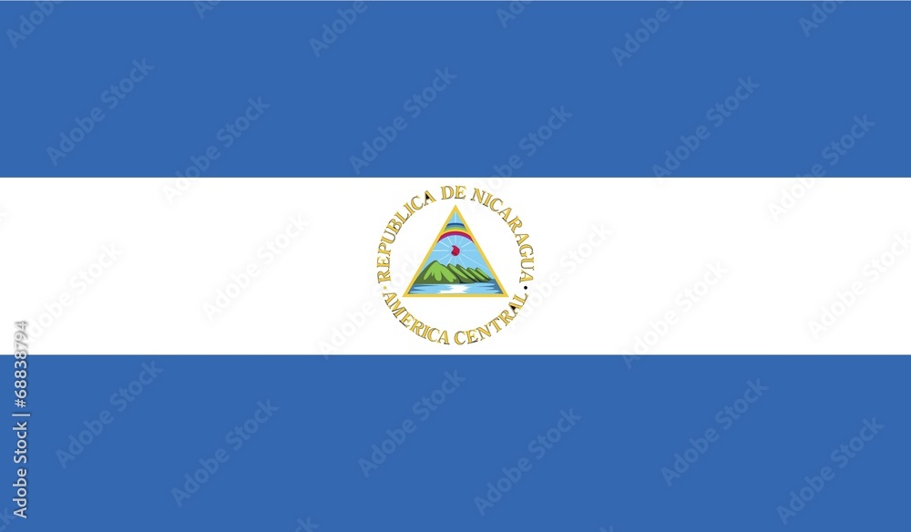 Fototapeta premium Illustration of the flag of Nicaragua