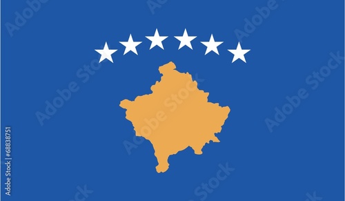 Illustration of the flag of Kosovo photo