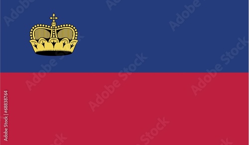 Illustration of the flag of Liechtenstein