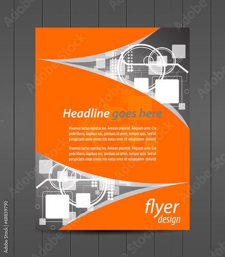 Business flyer template or corporate banner, cover design