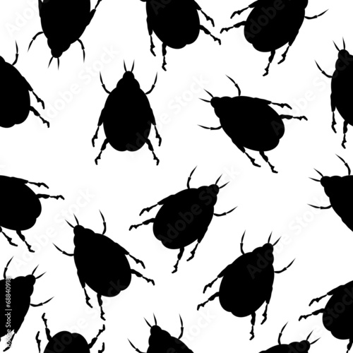 Beetles seamless pattern © konstan
