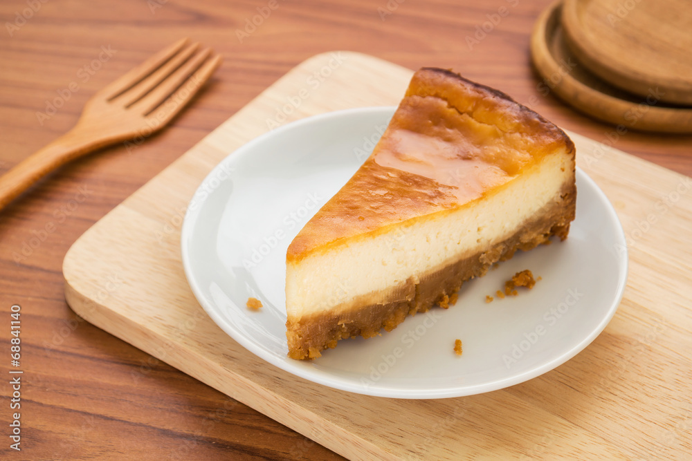 Cheesecake on plate Cheesecake on plate