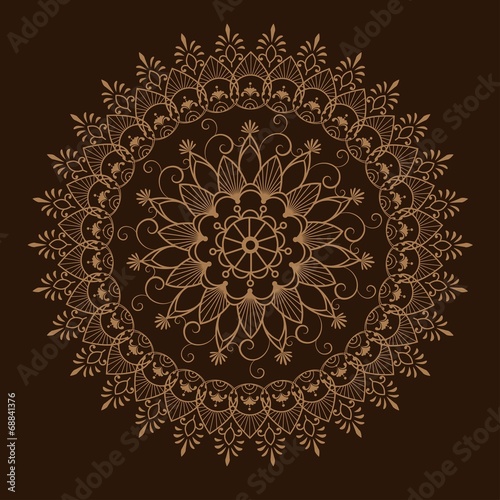 vintage vector round ornament