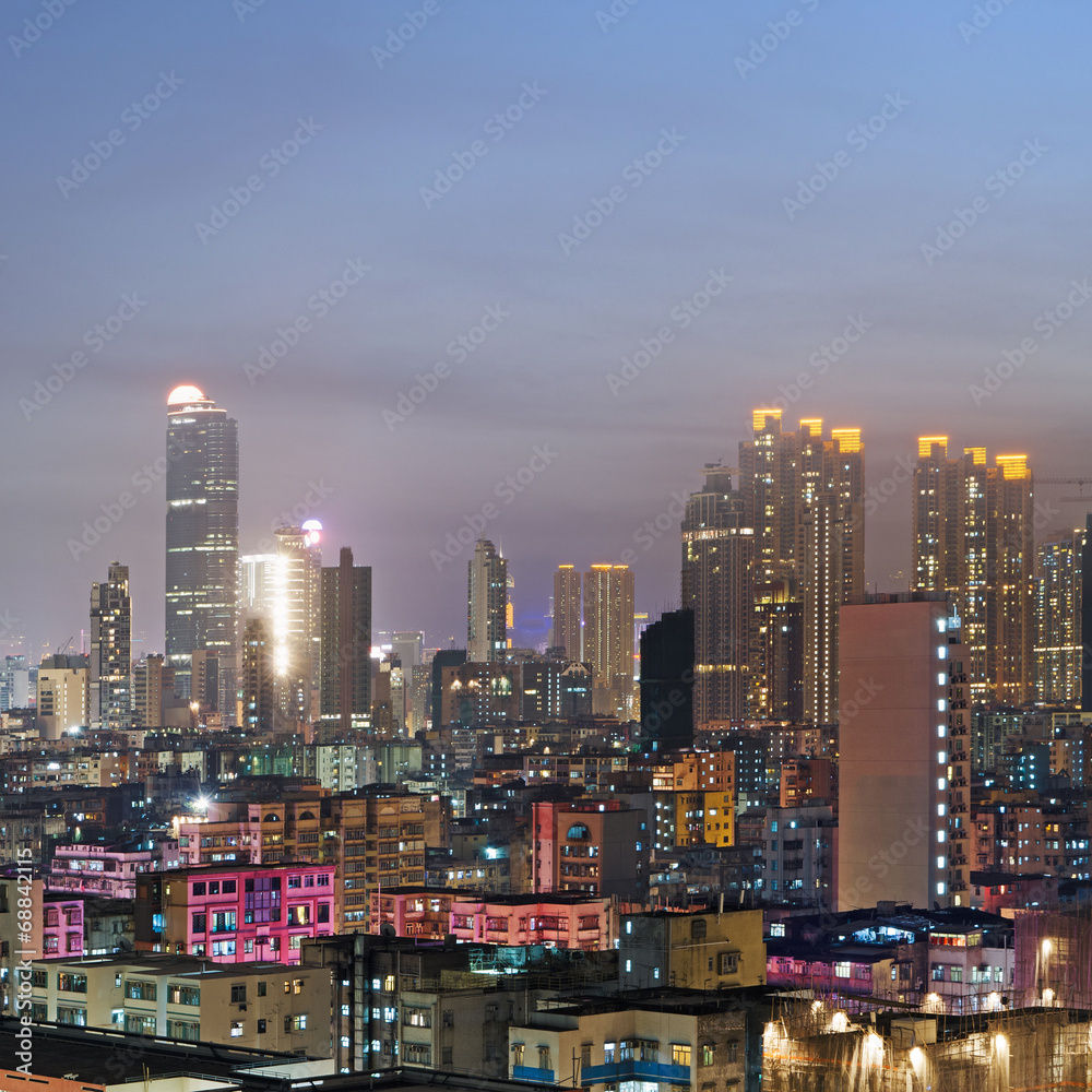 Fototapeta premium City night scene of Hong Kong