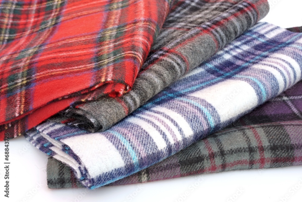 Multicolored Tartan Scarves Multicolored Tartan Scarves