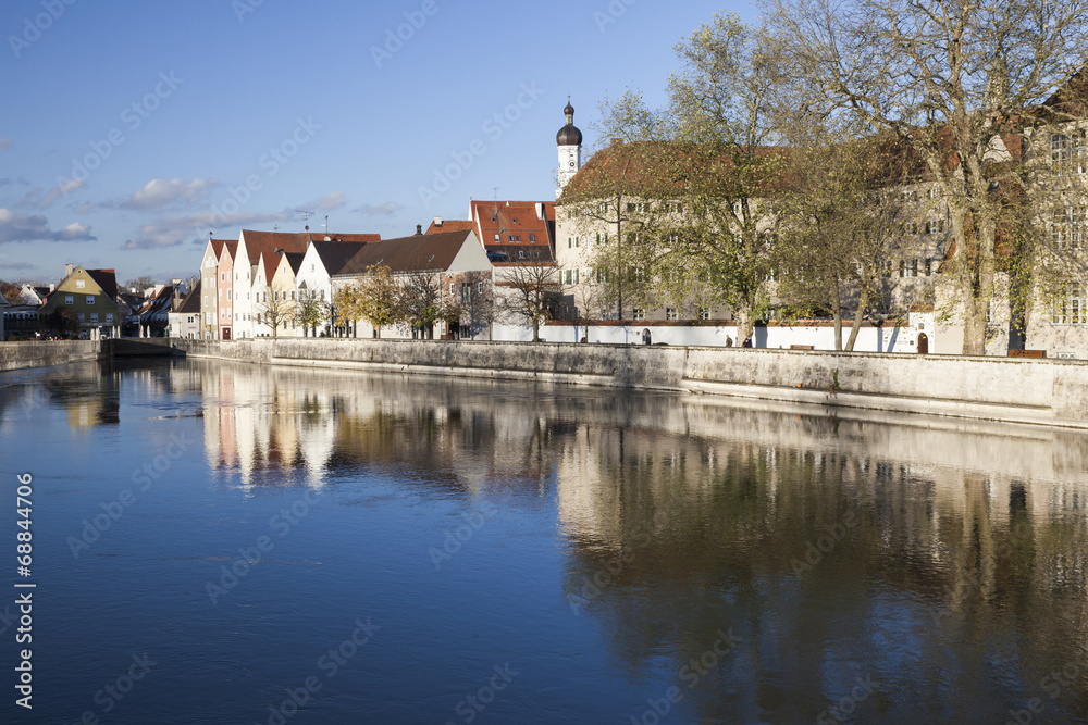Promenade am Lech in Landsberg am Lech Promenade am Lech in Landsberg am Lech