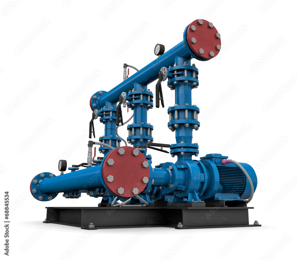 Technology: illustration pump station of water