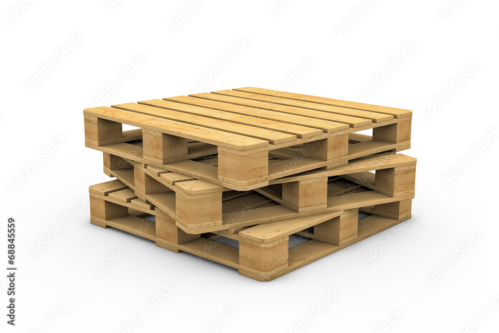 Wooden pallet isolated on white background Wooden pallet isolated on white background