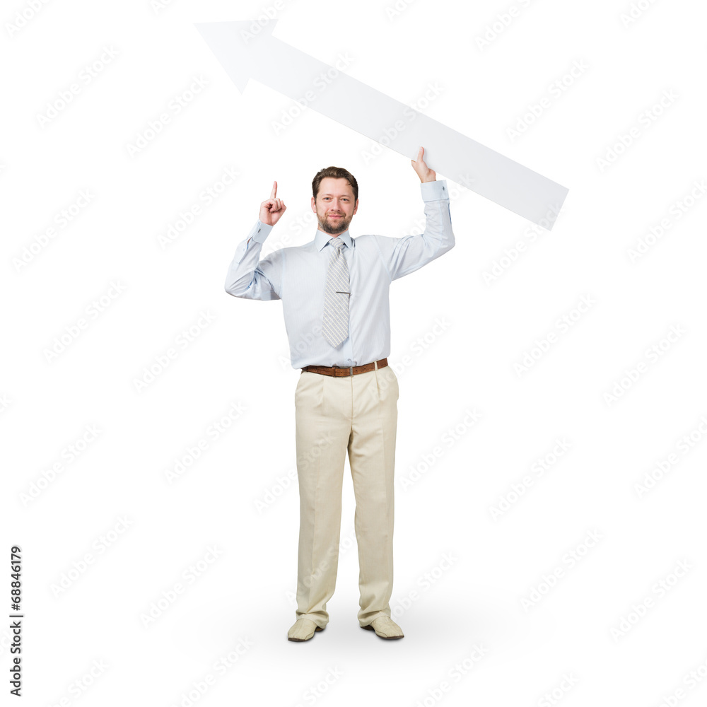 Businessman with arrow Businessman with arrow