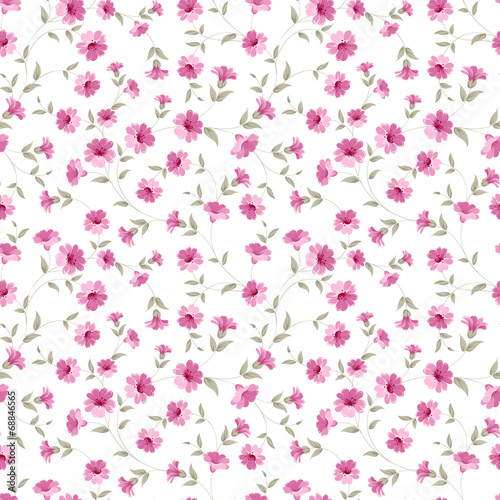 Pink flowers fabric.