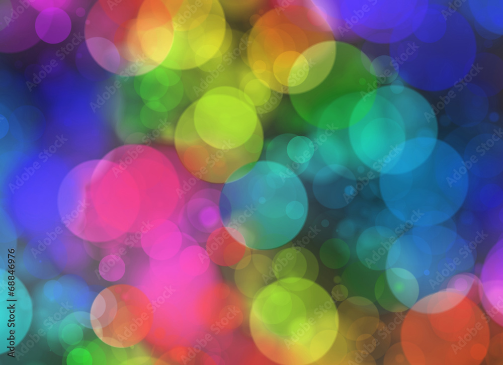 Multicolored Round Shapes in Chaotic Arrangement. Holiday blur b
