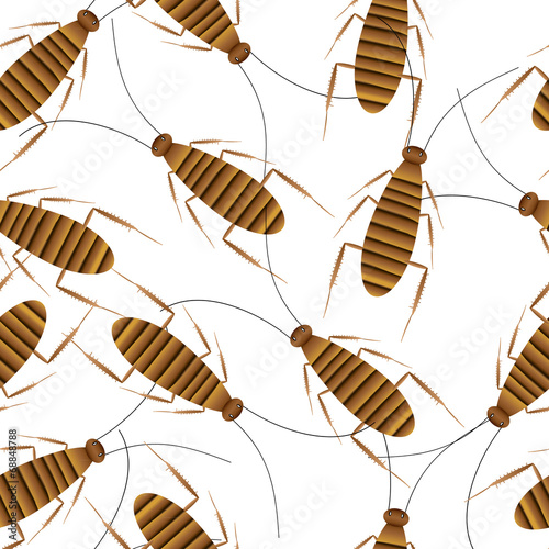Cockroaches seamless pattern