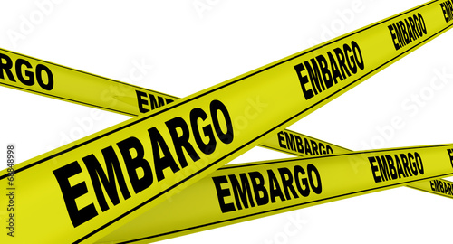 Эмбарго (embargo). Желтая оградительная лента