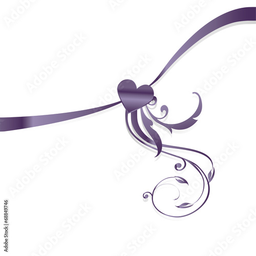 bow ribbon purple heart