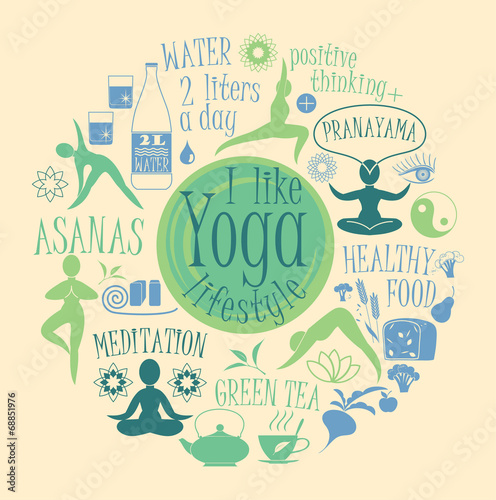 Illustration of yoga lifestyle
