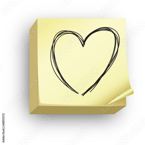 Post-it coeur