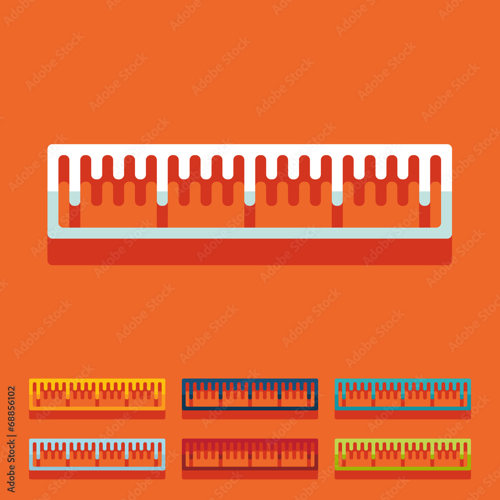 Flat design: ruler Flat design: ruler